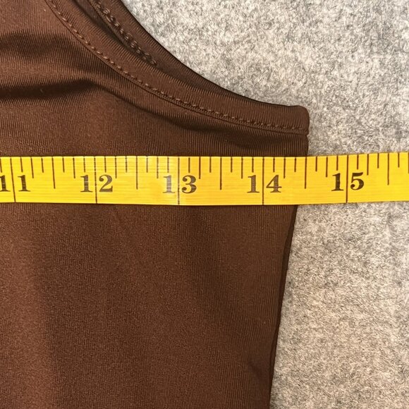 VTG Dress Women Med Brown Lace Crochet Boho Cottage Core Layered Outfit 2 Pc Set - Picture 8 of 16